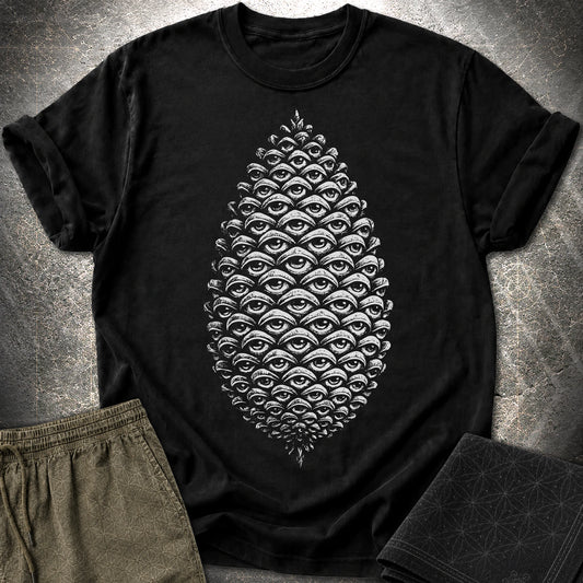 All Seeing Pinecone - All Seeing Pinecone T-Shirt - Black