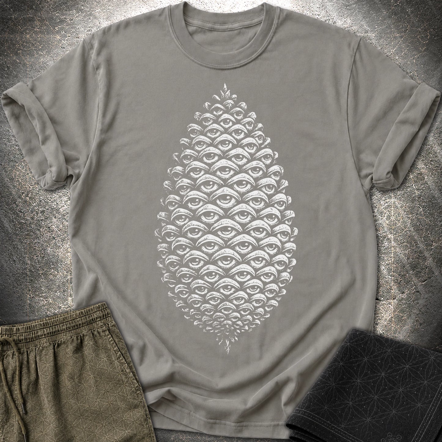 All Seeing Pinecone - All Seeing Pinecone T-Shirt - Charcoal