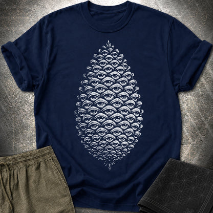 All Seeing Pinecone - All Seeing Pinecone T-Shirt - Navy
