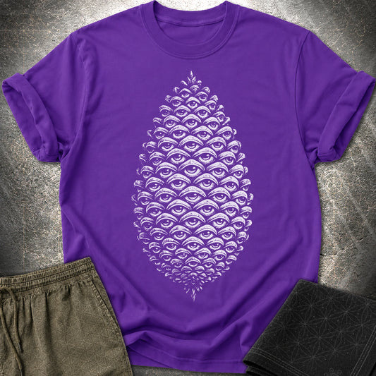 All Seeing Pinecone - All Seeing Pinecone T-Shirt - Purple