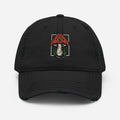Mushroom Awakening Embroidered Distressed Hat