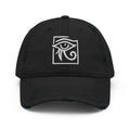 Eye Of Horus Embroidered Distressed Hat