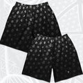 Sacred Silver Pattern Athletic Long Shorts