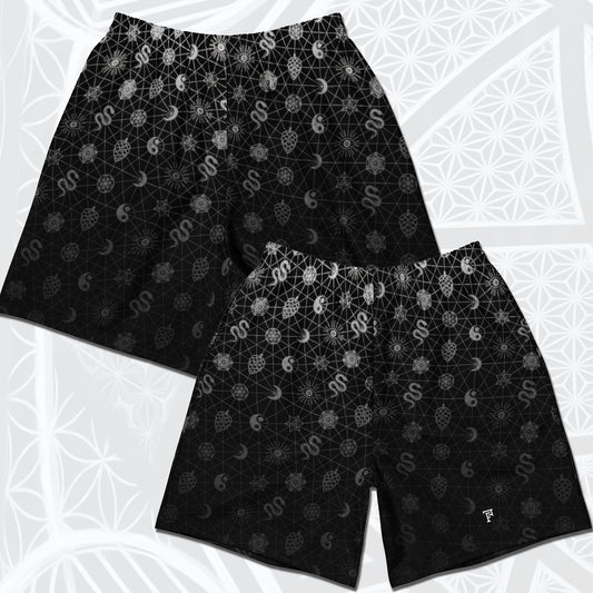 Sacred Silver Pattern Athletic Long Shorts
