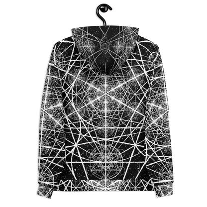 Metatron's Fractal Cube | Sacred Geometry | Intricate Geometric Artwork | Psychedelic Wearable Art | Spiritual Clothing | Unisex Hoodie