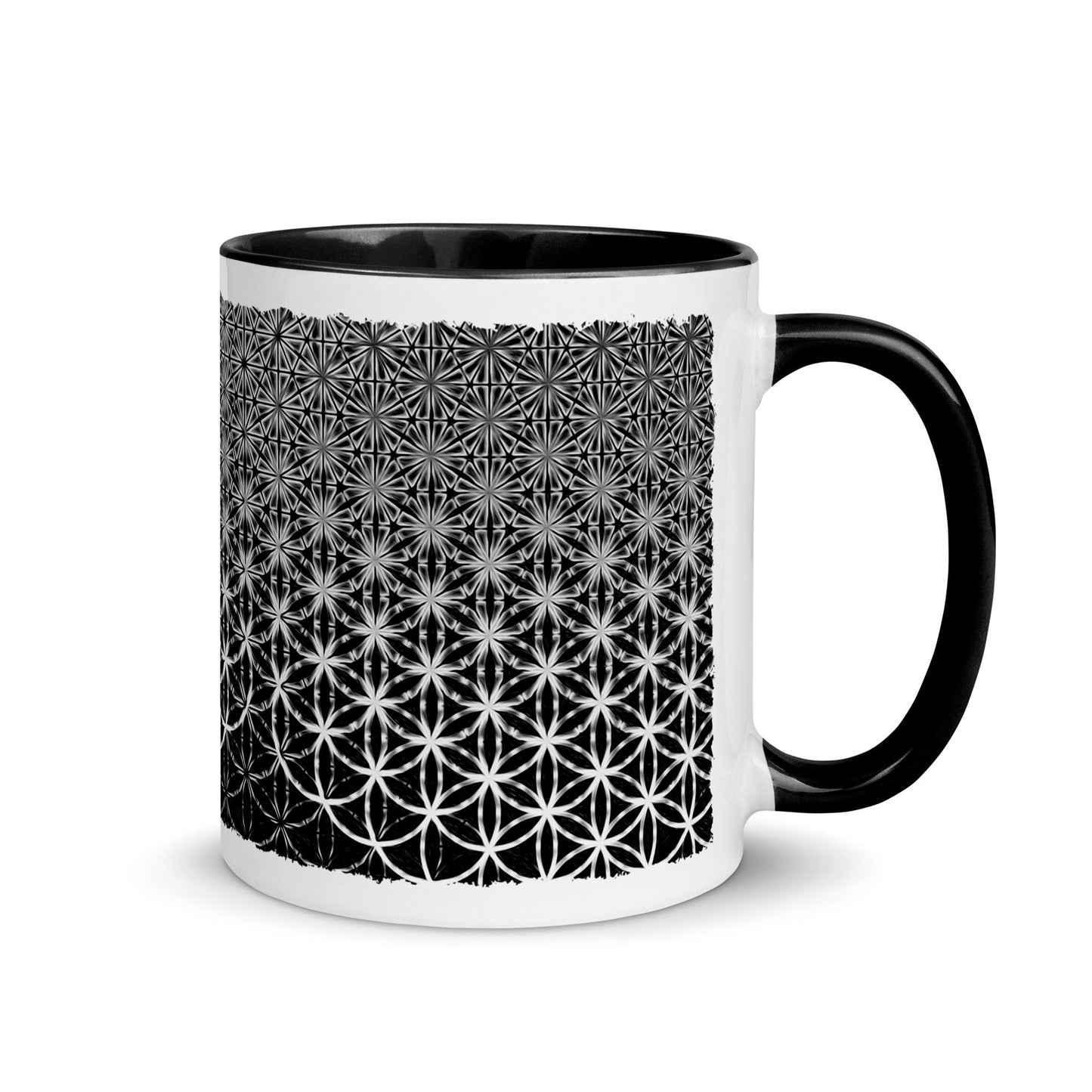 Flower Of Life | Pattern Of Creation | Seed Of Life Tea Mug | Sacred Geometry | Spiritual Gift | Coffee Mug with Color Inside