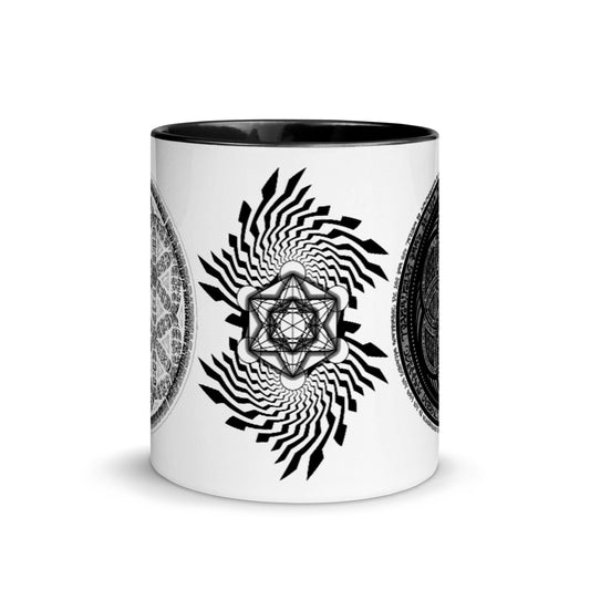 Flower Of Life Mug | Seed Of Life | Metatron's Cube | Sacred Geometry | Spiritual Gift | Intricate Geometric Artwork Mug with Color Inside