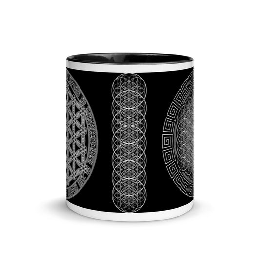 Flower Of Life Coffee Mug | Sacred Geometry | Geometric Art | Psychedelic Artwork | Intricate Beauty | Spiritual Gift | Mug /w Color Inside