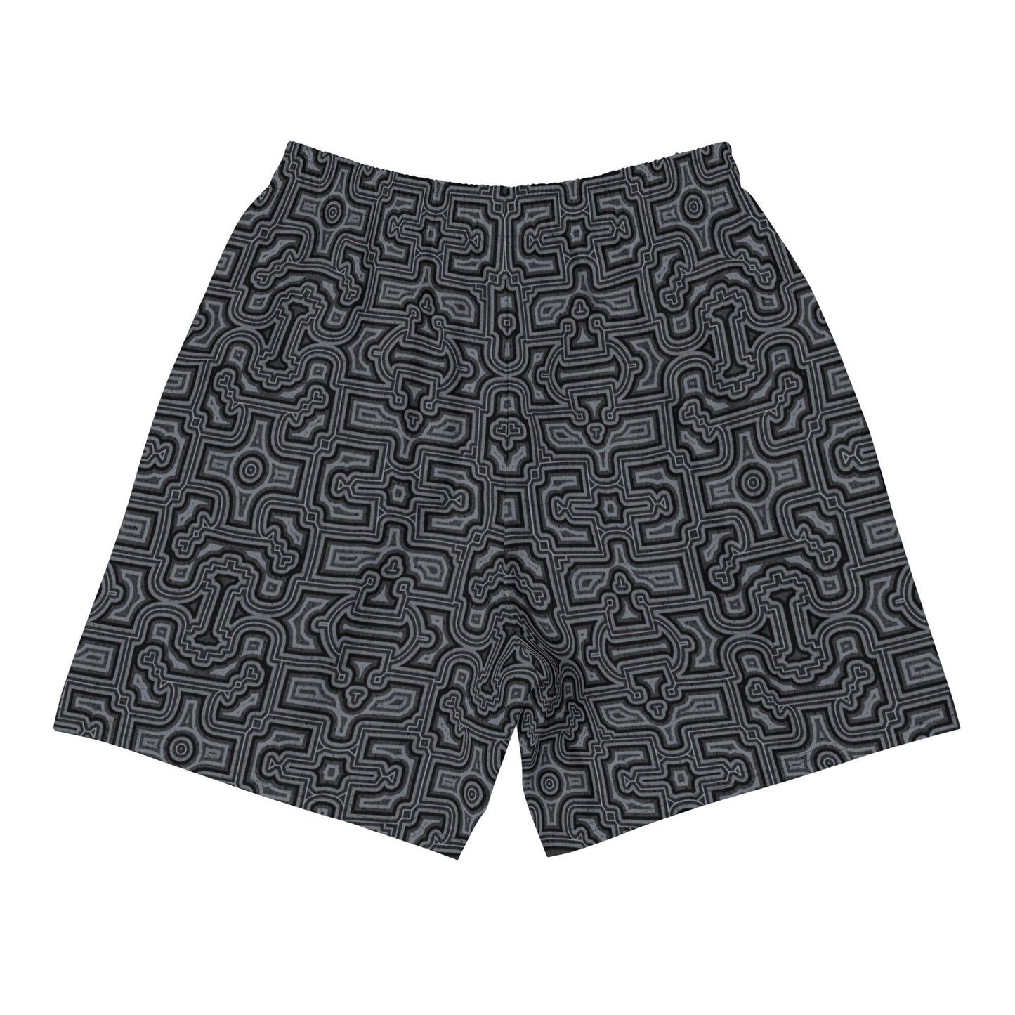 Shipibo Conibo Pattern | Ayahuaska Shorts | Psychedelic Intricate Artwork | Sacred Geometry Clothing | Men's Athletic Long Shorts