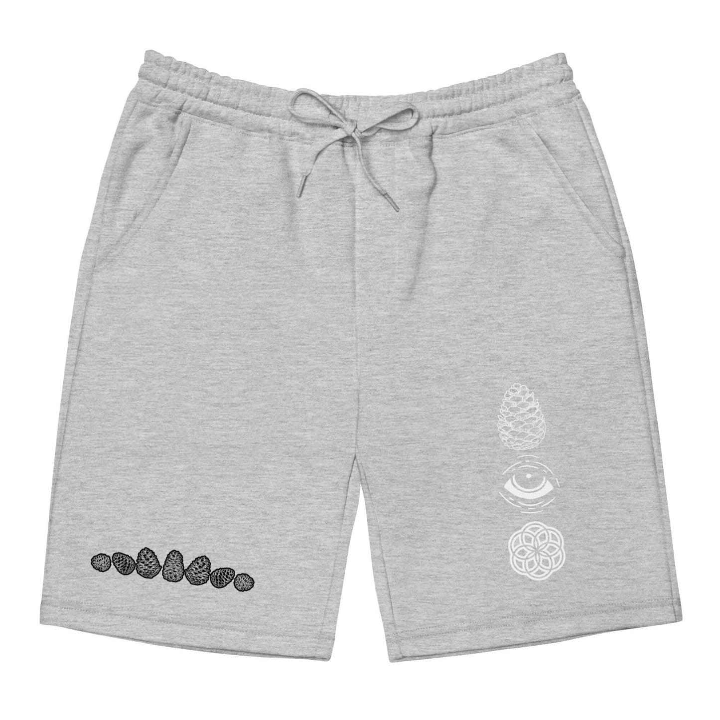 Pine Cone | Seed Of Life | Third Eye | Occult Symbol | Sacred Geometry | Wearable Artwork | Evolution of Consciousness | Men's fleece shorts