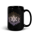 Metatron's Cube Large Black Glossy Mug