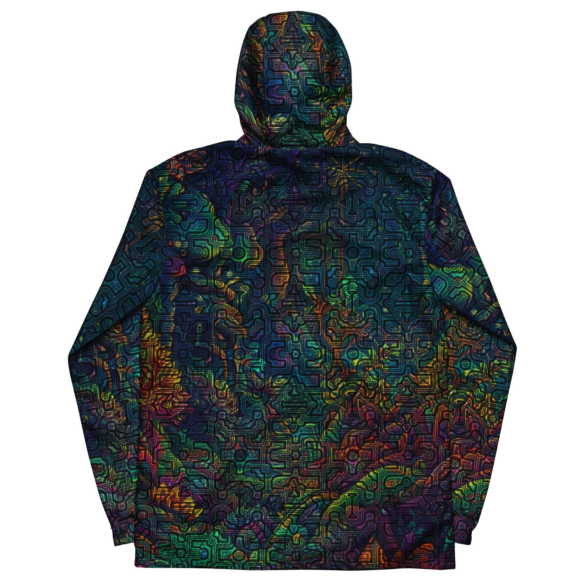 Shipibo Conibo Jungle Pattern | Ayahuaska Hoodie | Psychedelic Intricate Artwork | Sacred Geometry Clothing | Men’s windbreaker