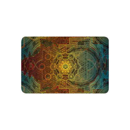 Sri Yantra | Sacred Geometry Patterns | Flower Of Life | Metatron&#39;s Cube Cover | Tree Of Life | Metaphysics Art | Psychedelic Sherpa blanket