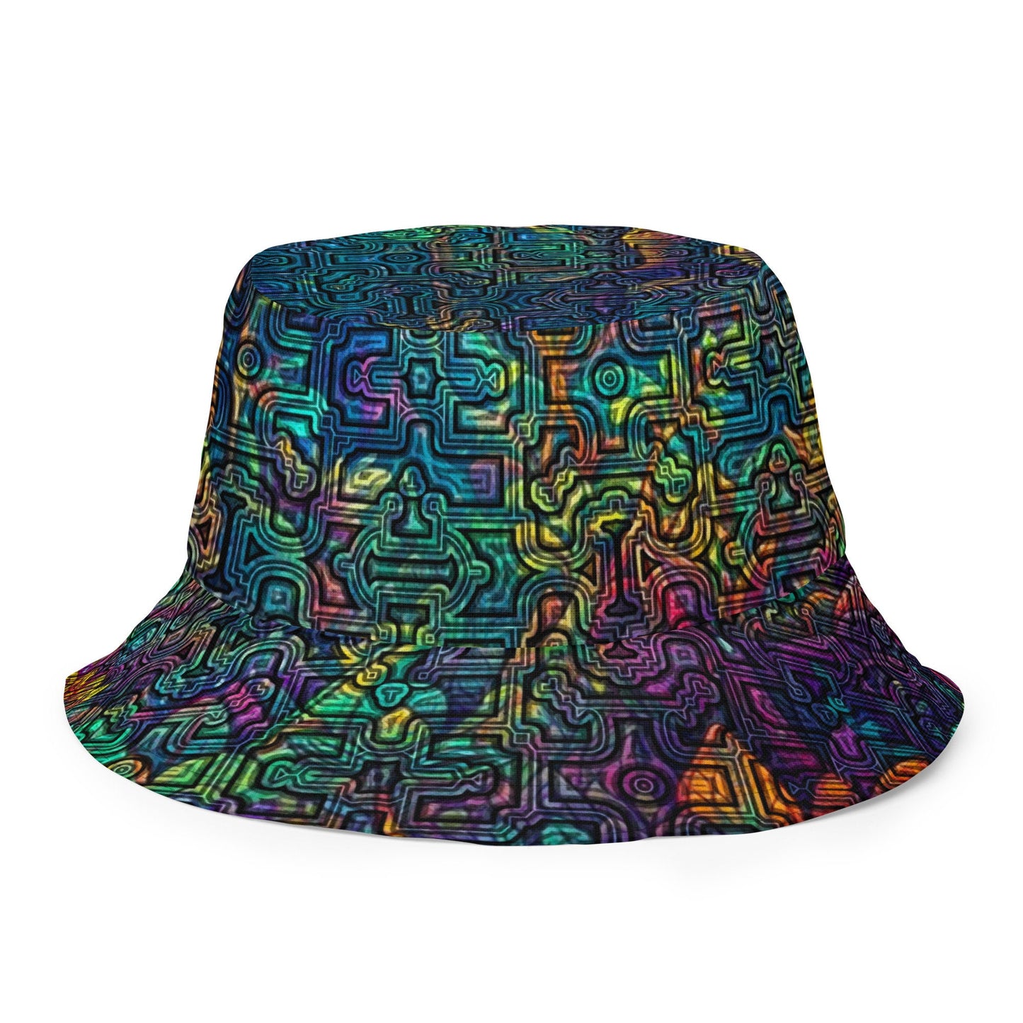 Shipibo Conibo Pattern | Ayahuaska | Psychedelic Intricate Artwork | Sacred Geometry Clothing | Festival Wear | Reversible bucket hat