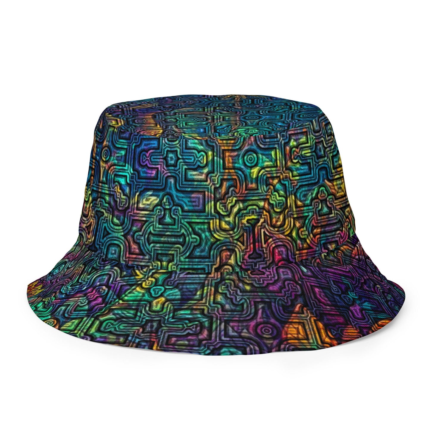 Shipibo Conibo Pattern | Ayahuaska | Psychedelic Intricate Artwork | Sacred Geometry Clothing | Festival Wear | Reversible bucket hat