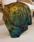Sri Yantra Sacred Geometry Sherpa blanket