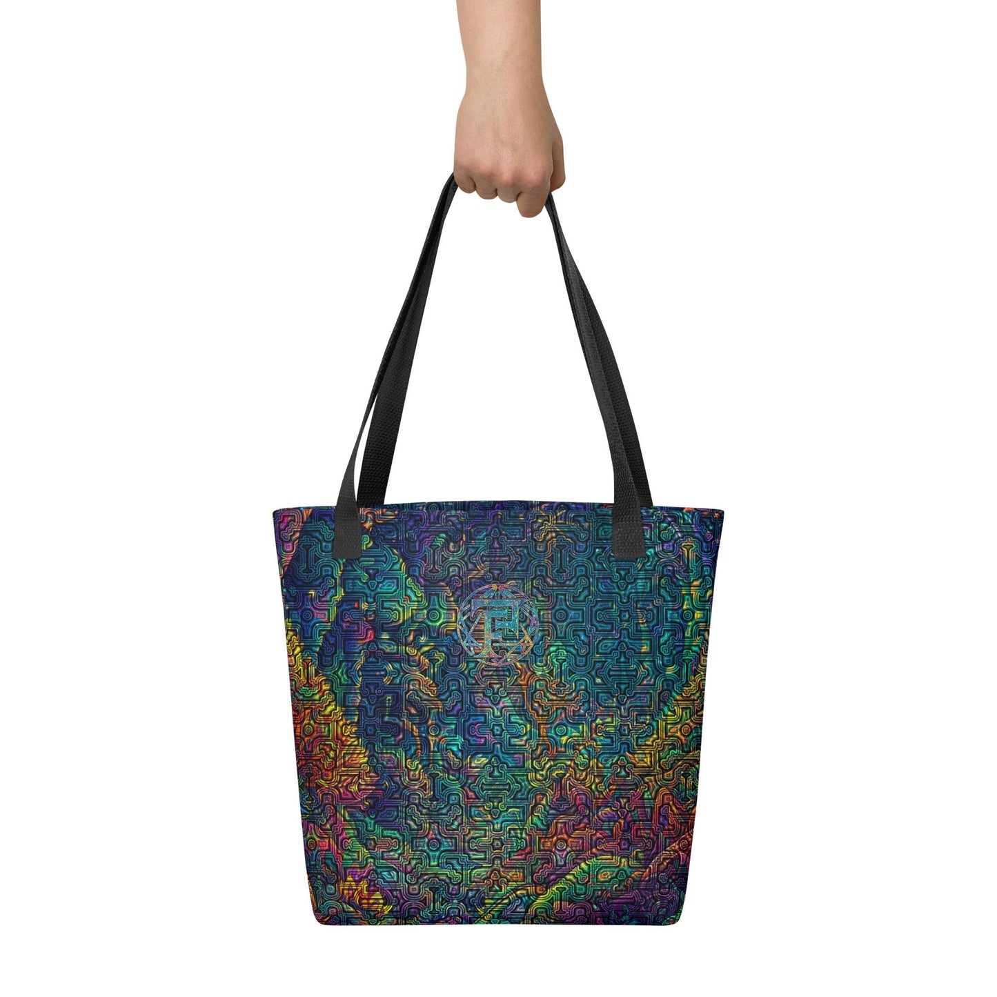 Shipibo Conibo Pattern | Ayahuaska | Psychedelic Intricate Artwork | Sacred Geometry Carry Bag | Tote bag