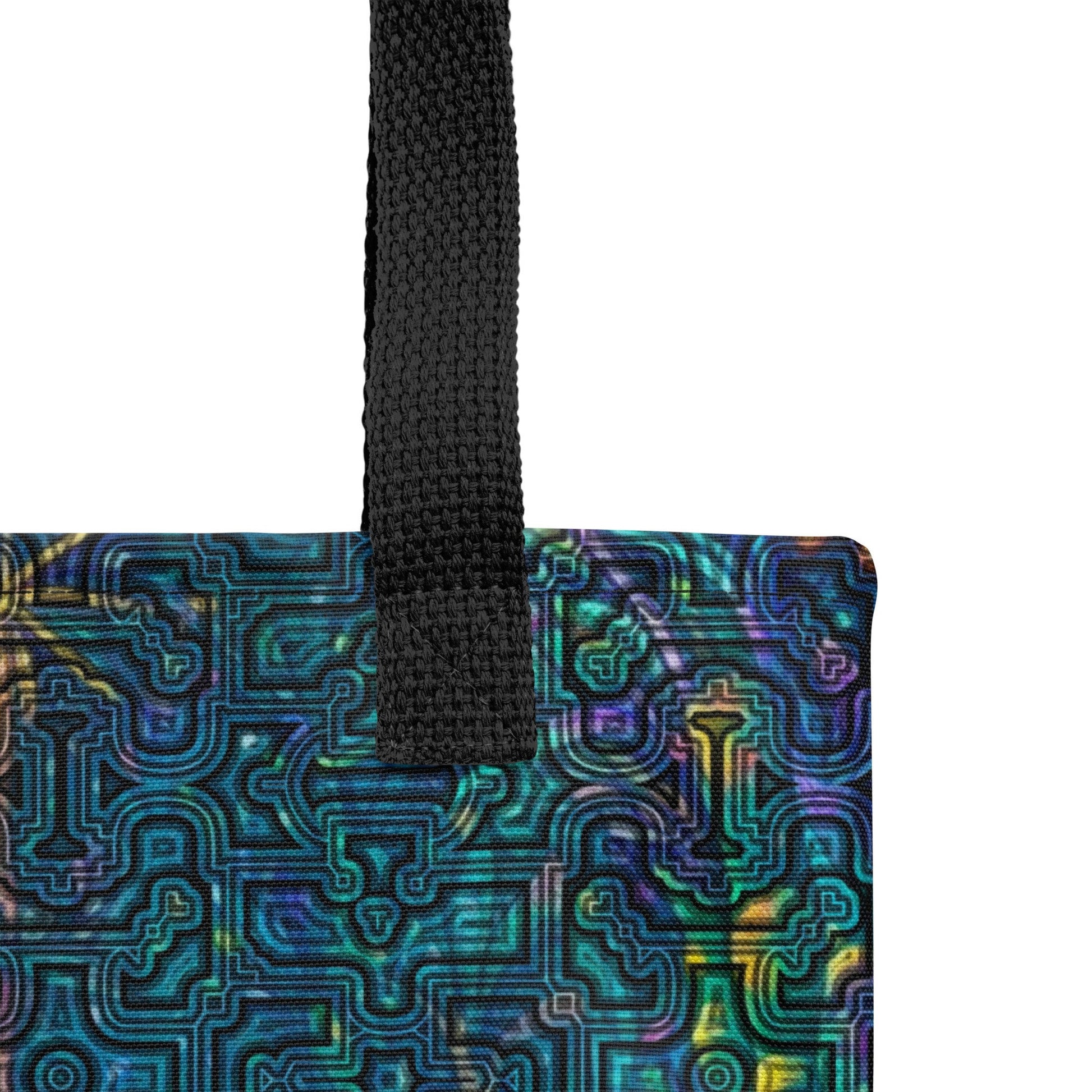 Shipibo Conibo Pattern | Ayahuaska | Psychedelic Intricate Artwork | Sacred Geometry Carry Bag | Tote bag