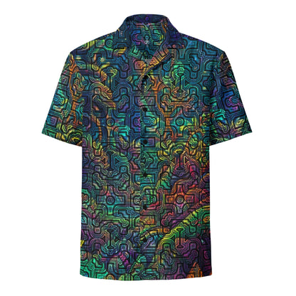 Shipibo Conibo Pattern | Ayahuaska | Psychedelic Intricate Artwork | Sacred Geometry Hawaiian Shirt | Unisex button shirt