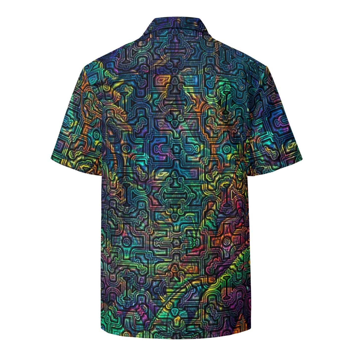 Shipibo Conibo Pattern | Ayahuaska | Psychedelic Intricate Artwork | Sacred Geometry Hawaiian Shirt | Unisex button shirt