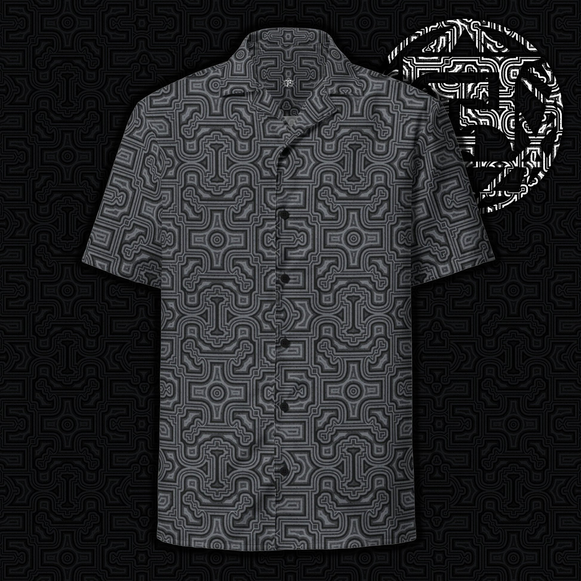 Shipibo Conibo Pattern | Ayahuaska | Psychedelic Intricate Artwork | Sacred Geometry Shirt | Festival Tee | Unisex button shirt