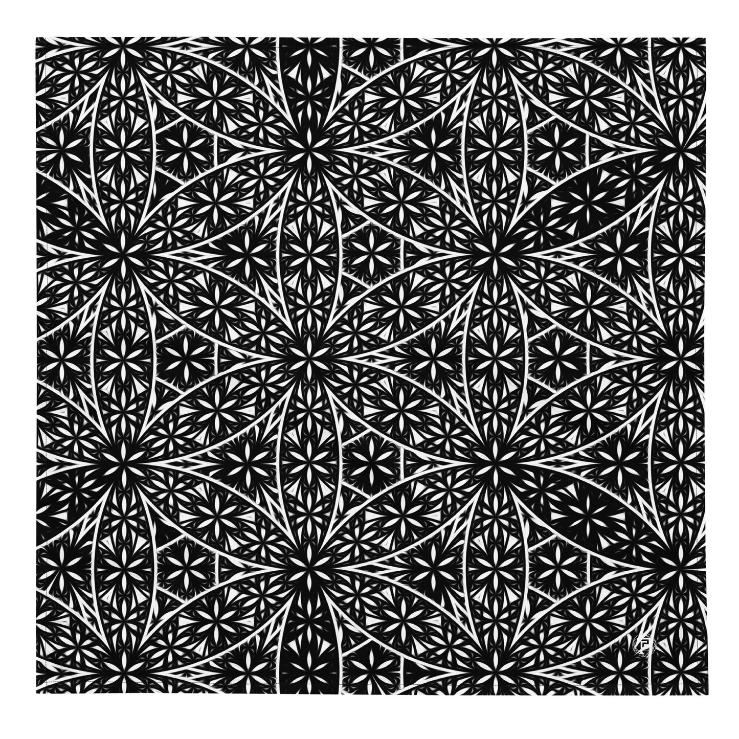 Flower Of Life Fractal Pattern | Sacred Geometry Clothing | Festival Wear | Intricate Geometric Pattern | All-over print bandana