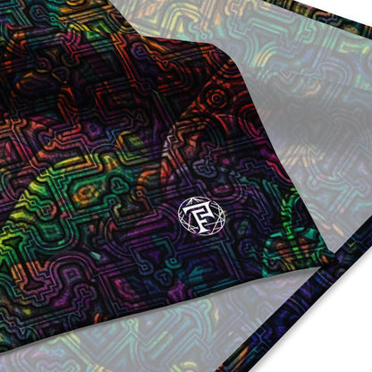 Shipibo Conibo Pattern | Ayahuaska Hoodie | Psychedelic Intricate Artwork | Sacred Geometry Clothing | All-over print bandana