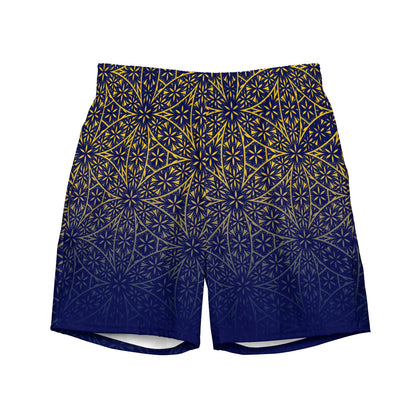 Flower Of Life Fractal Pattern | Sacred Geometry Swim Shorts | Intricate Psychedelic Geometric Pattern | Men&#39;s swim trunks