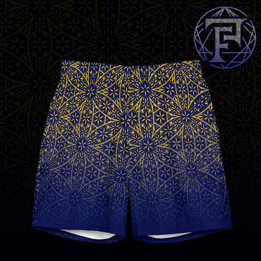 Flower Of Life Fractal Pattern | Sacred Geometry Swim Shorts | Intricate Psychedelic Geometric Pattern | Men's swim trunks