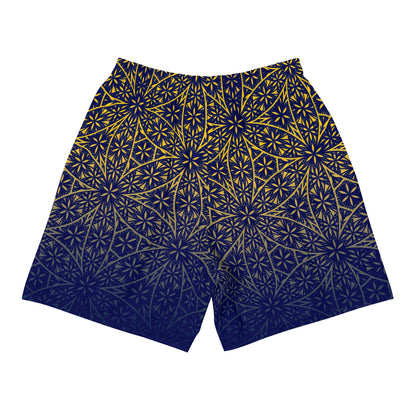 Flower Of Life Fractal Pattern | Sacred Geometry | Festival Clothing | Intricate Psychedelic Geometry | Men&#39;s Recycled Athletic Gym Shorts