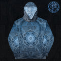 Sri Yantra Blue Recycled Polyester Unisex Hoodie