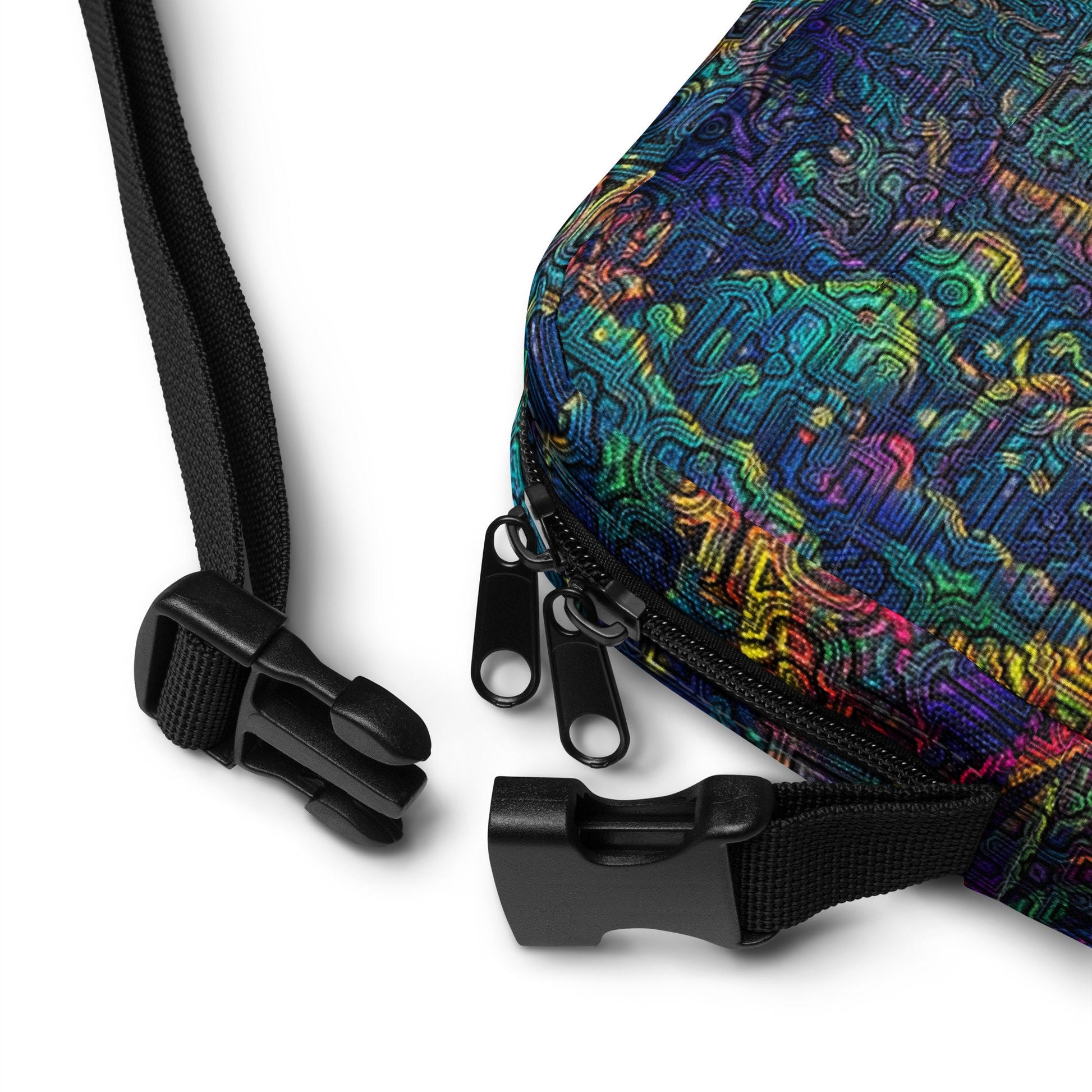 Shipibo Conibo Jungle Pattern | Ayahuaska | Psychedelic Intricate Artwork | Sacred Geometry Festival Bag | Utility crossbody bag