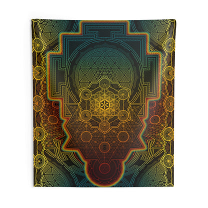 Sri Yantra Flower of Life Wall Tapestry