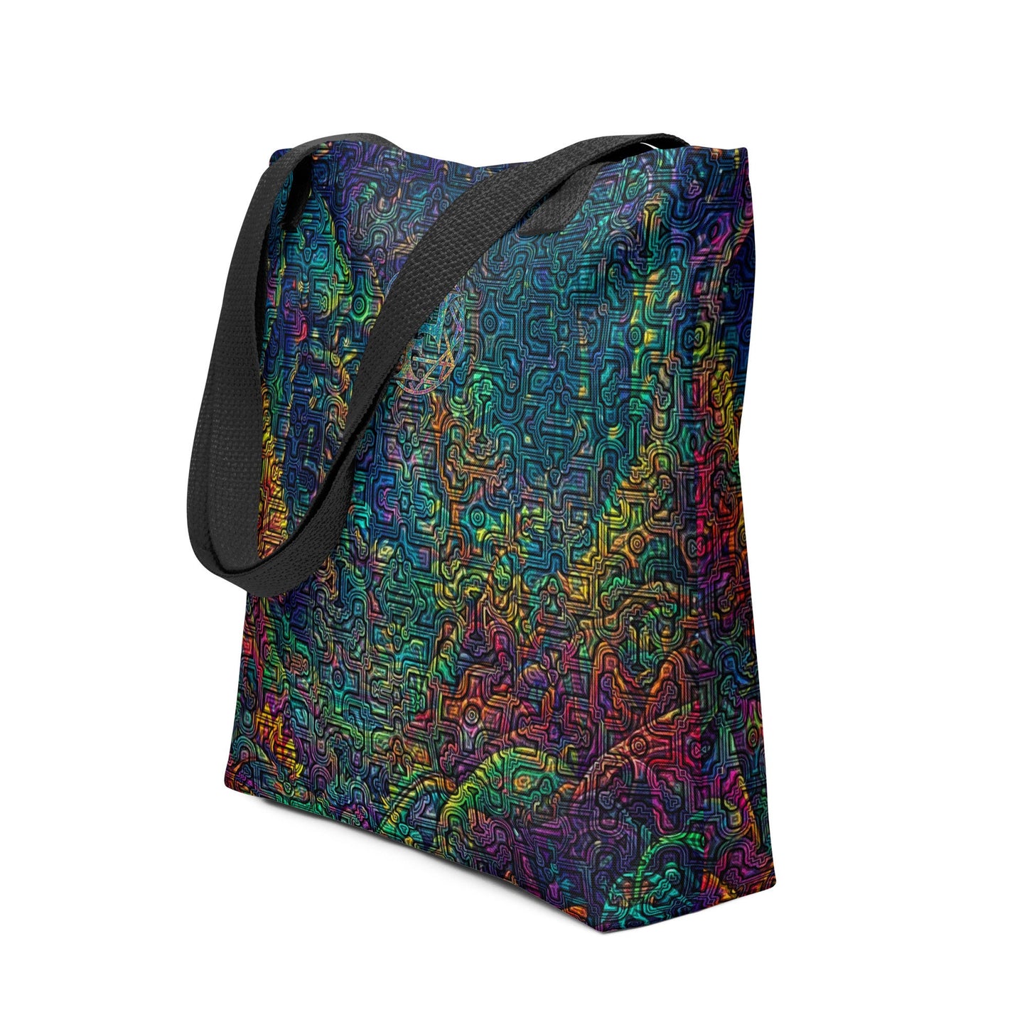 Shipibo Conibo Pattern | Ayahuaska | Psychedelic Intricate Artwork | Sacred Geometry Carry Bag | Tote bag