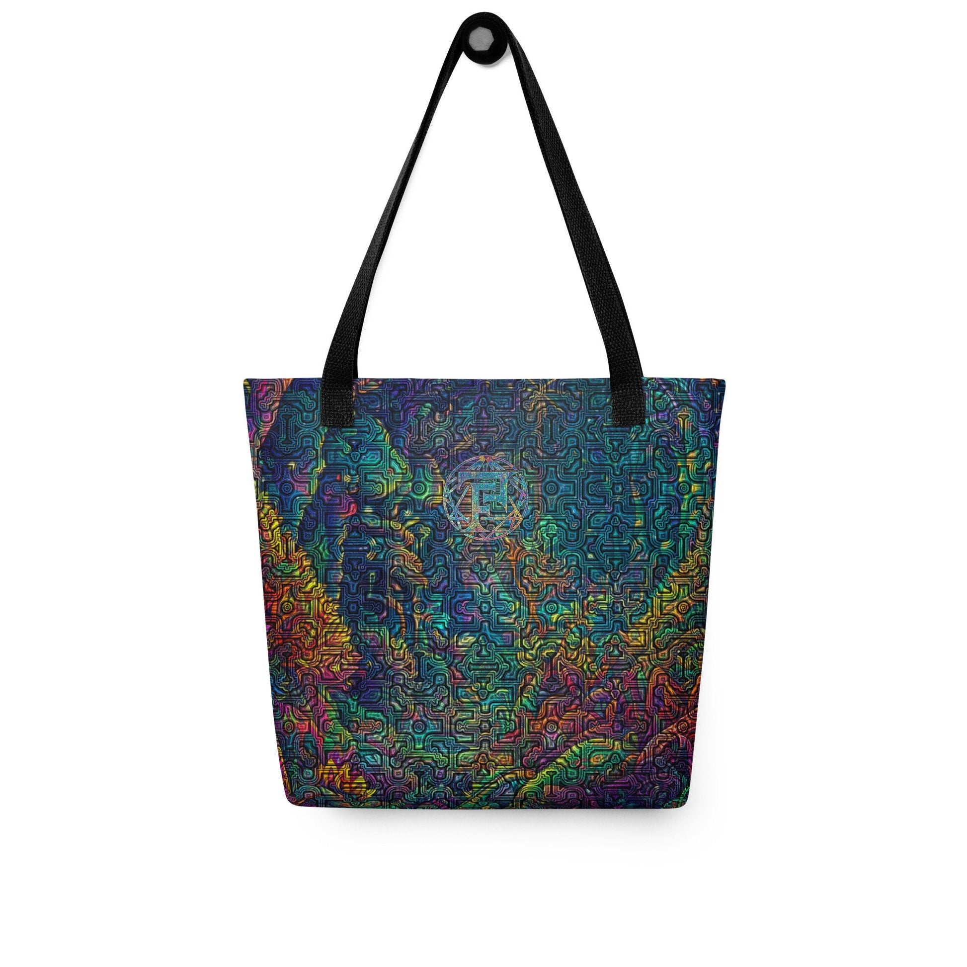 Shipibo Conibo Pattern | Ayahuaska | Psychedelic Intricate Artwork | Sacred Geometry Carry Bag | Tote bag