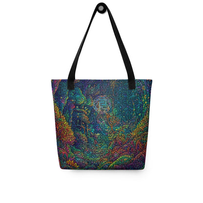 Shipibo Conibo Pattern | Ayahuaska | Psychedelic Intricate Artwork | Sacred Geometry Carry Bag | Tote bag