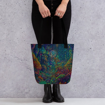 Shipibo Conibo Pattern | Ayahuaska | Psychedelic Intricate Artwork | Sacred Geometry Carry Bag | Tote bag