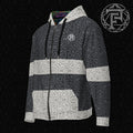 Shipibo Conibo Contrast Unisex Recycled Polyester Zip Hoodie