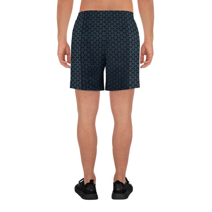 Flower Of Life | Sacred Geometry | Intricate Psychedelic Pattern | Gradient Blue | Festival Clothing | Men&#39;s Recycled Athletic Shorts