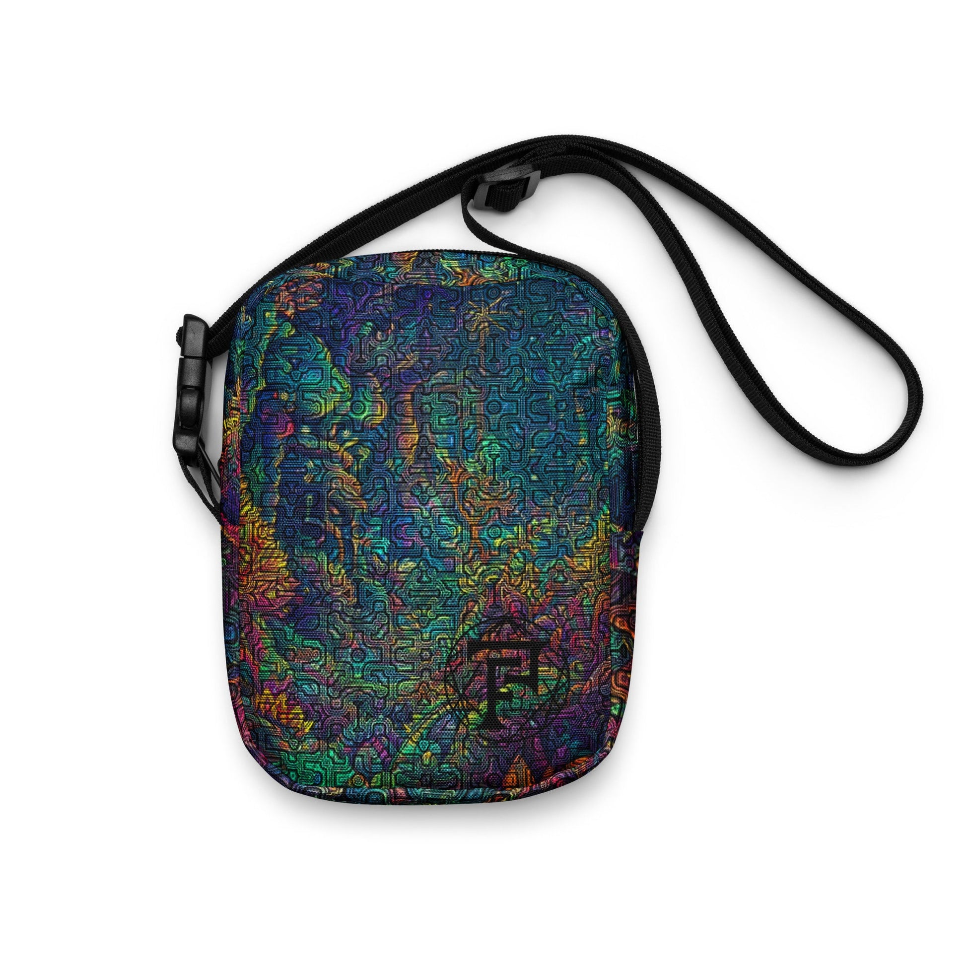 Shipibo Conibo Jungle Pattern | Ayahuaska | Psychedelic Intricate Artwork | Sacred Geometry Festival Bag | Utility crossbody bag