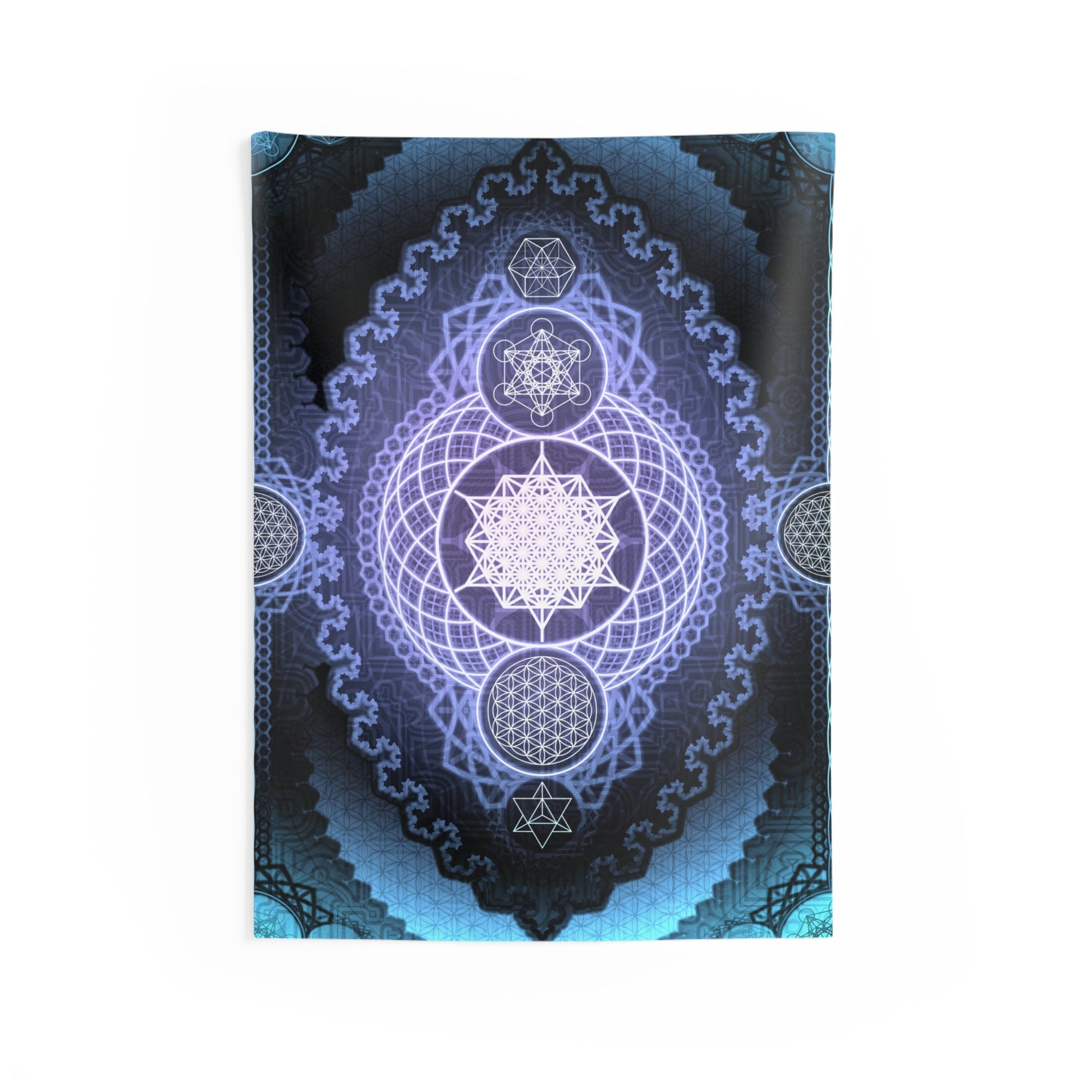 64 Tetrahedron Metatron's Cube Wall Tapestry