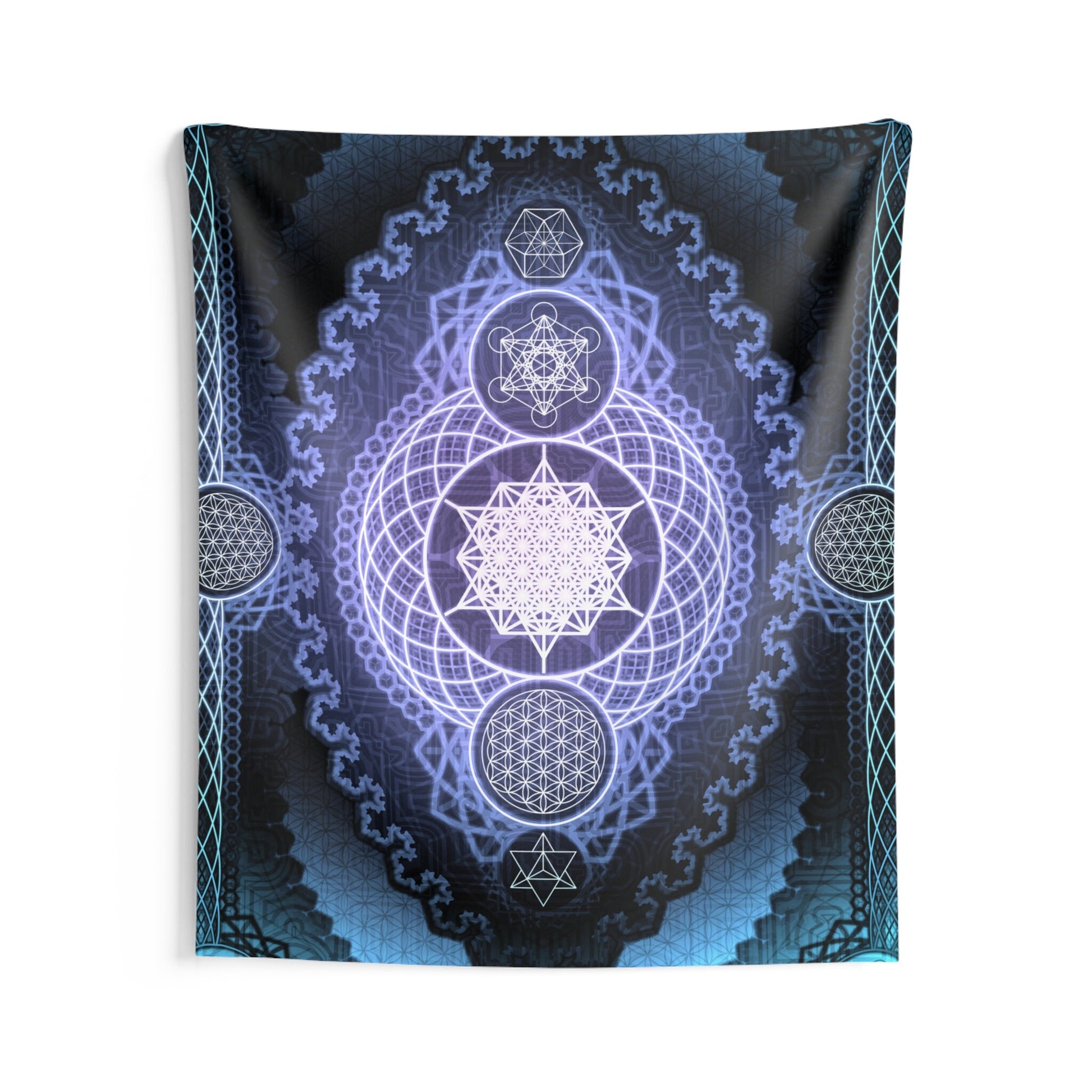 64 Tetrahedron Metatron's Cube Wall Tapestry