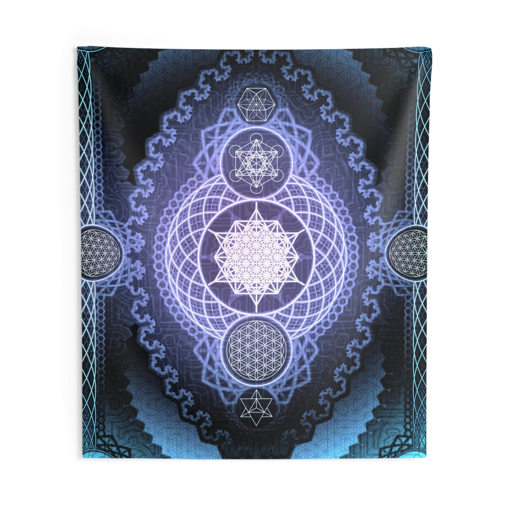 64 Tetrahedron Metatron's Cube Wall Tapestry