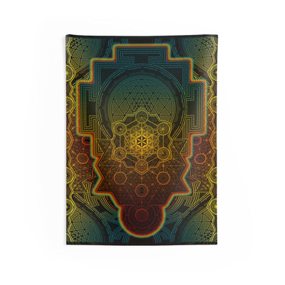 Sri Yantra Flower of Life Wall Tapestry