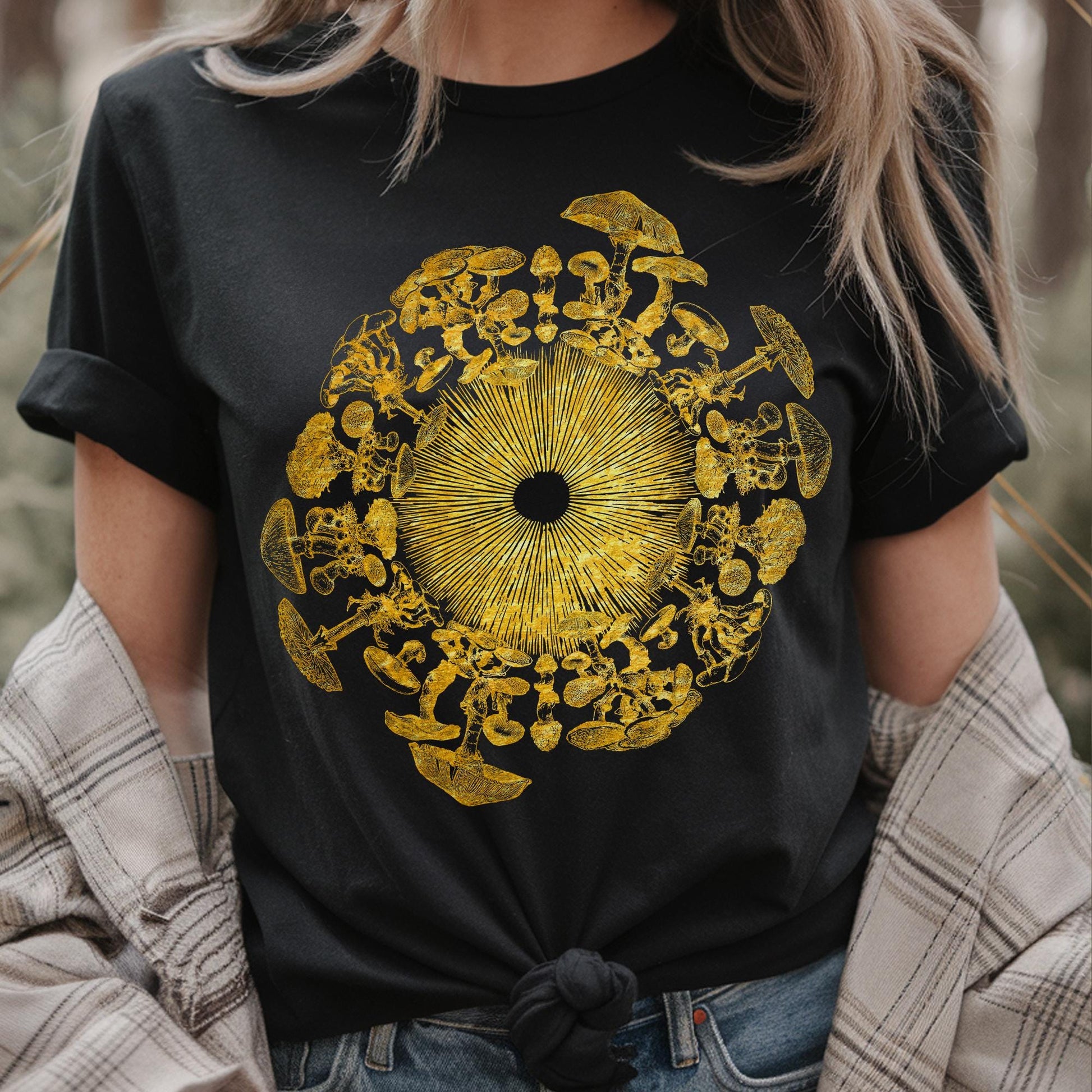 Mushroom Iris Mycology Third Eye Unisex T-Shirt