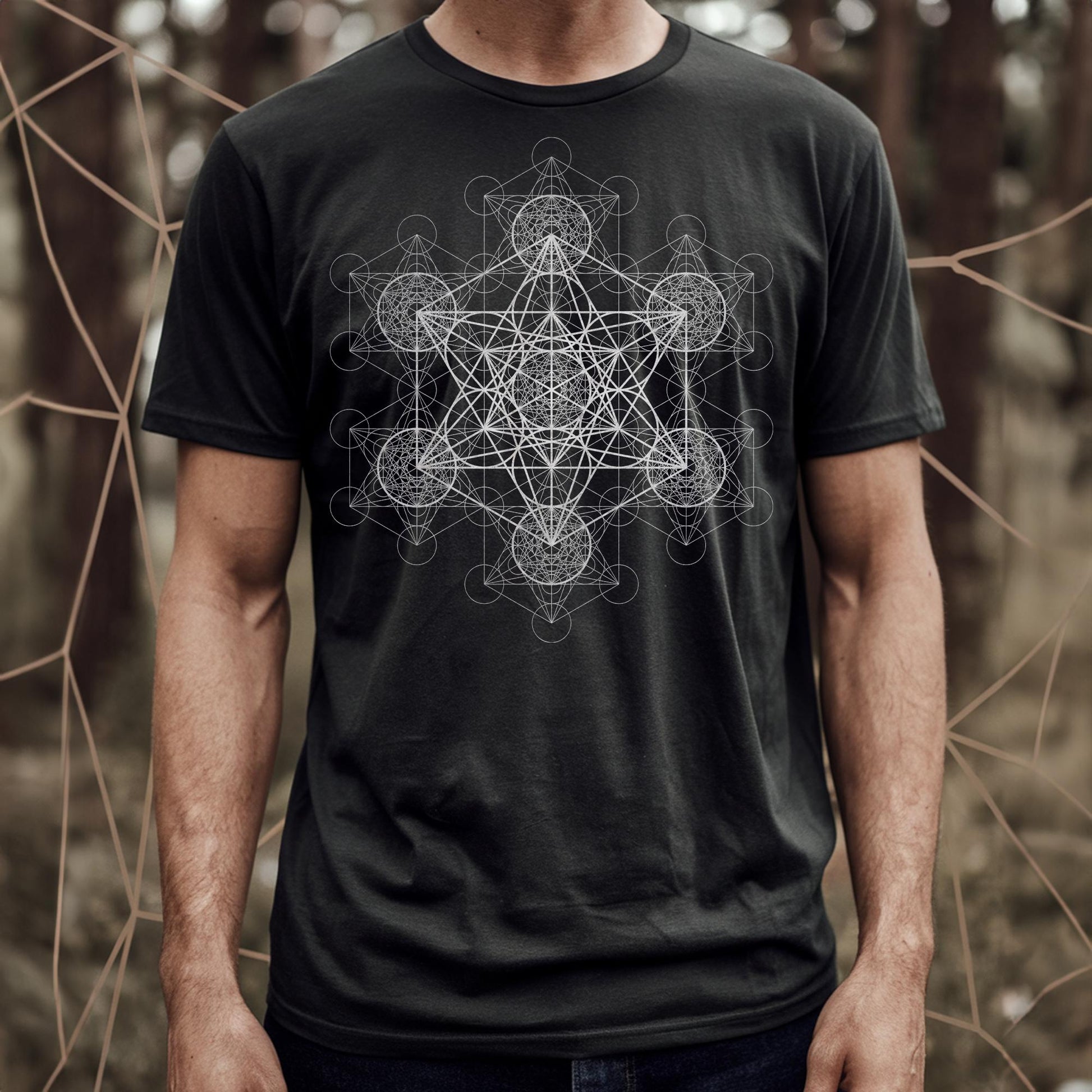 Fractal Metatron's Cube Geometric Art Unisex T-Shirt