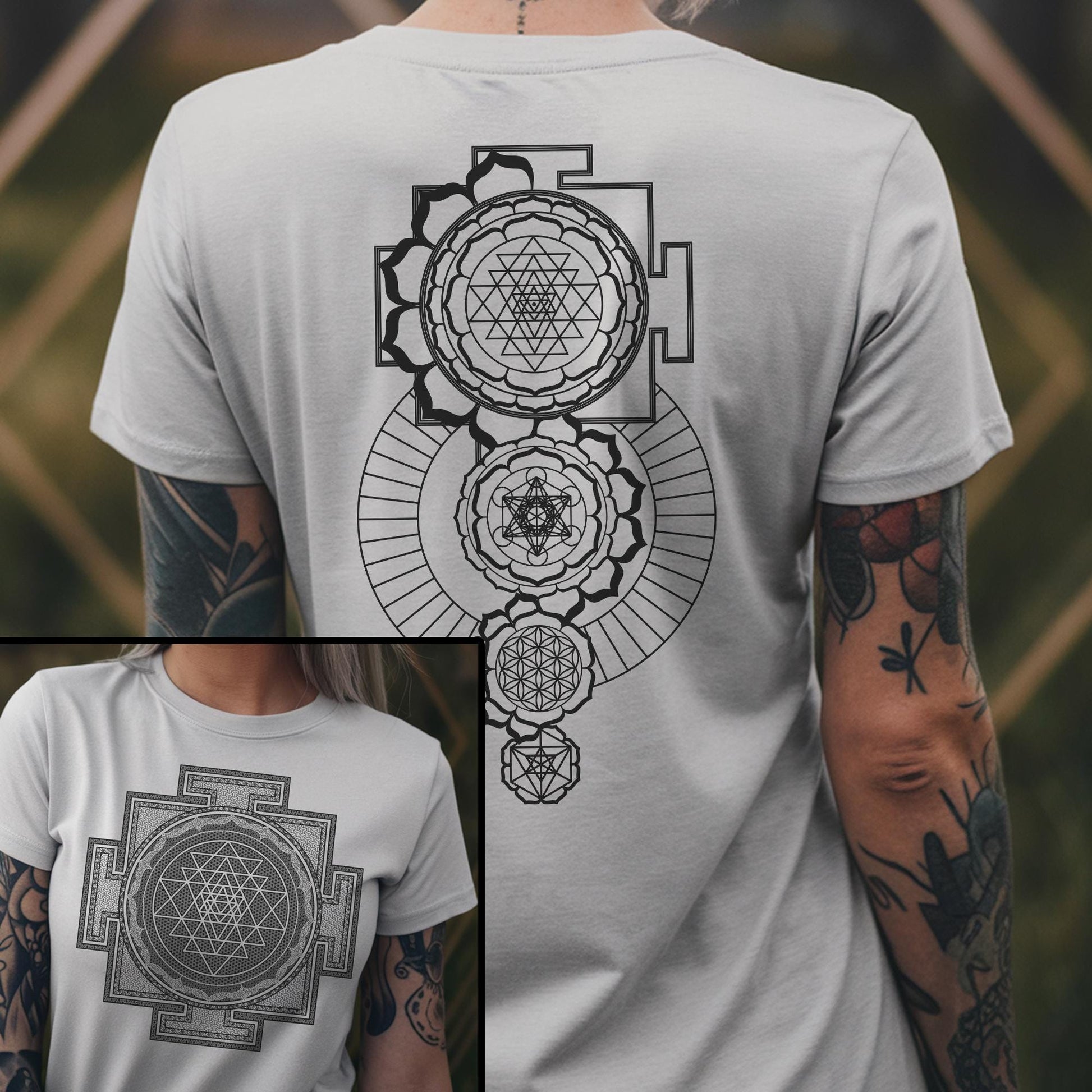 Sri Yantra Metatron's Cube Unisex T-Shirt