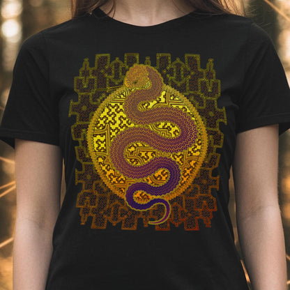 Shipibo Conibo Cosmic Snake Unisex T-Shirt