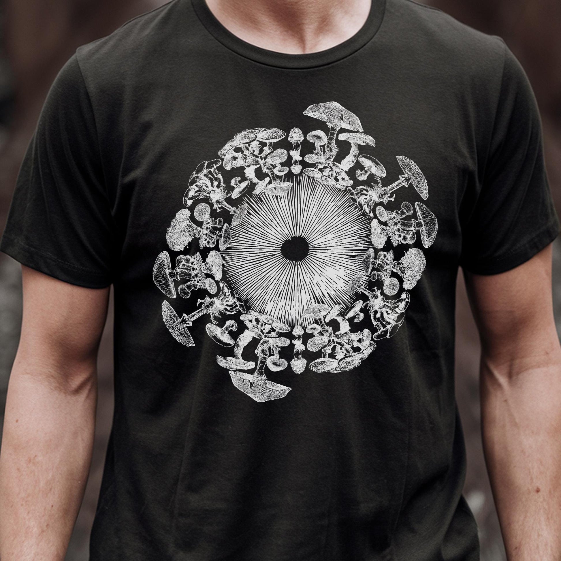 Mushroom Iris Mycology Third Eye Unisex T-Shirt