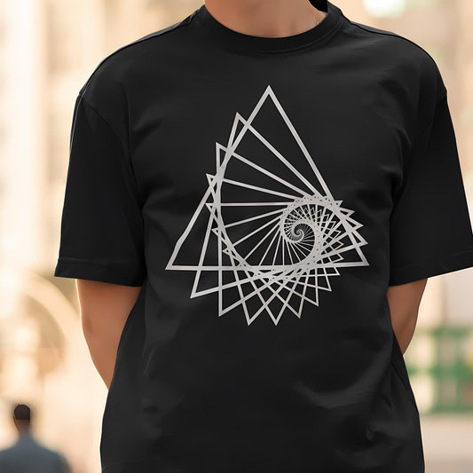 Golden Spiral Triangle Fractal Unisex T-Shirt